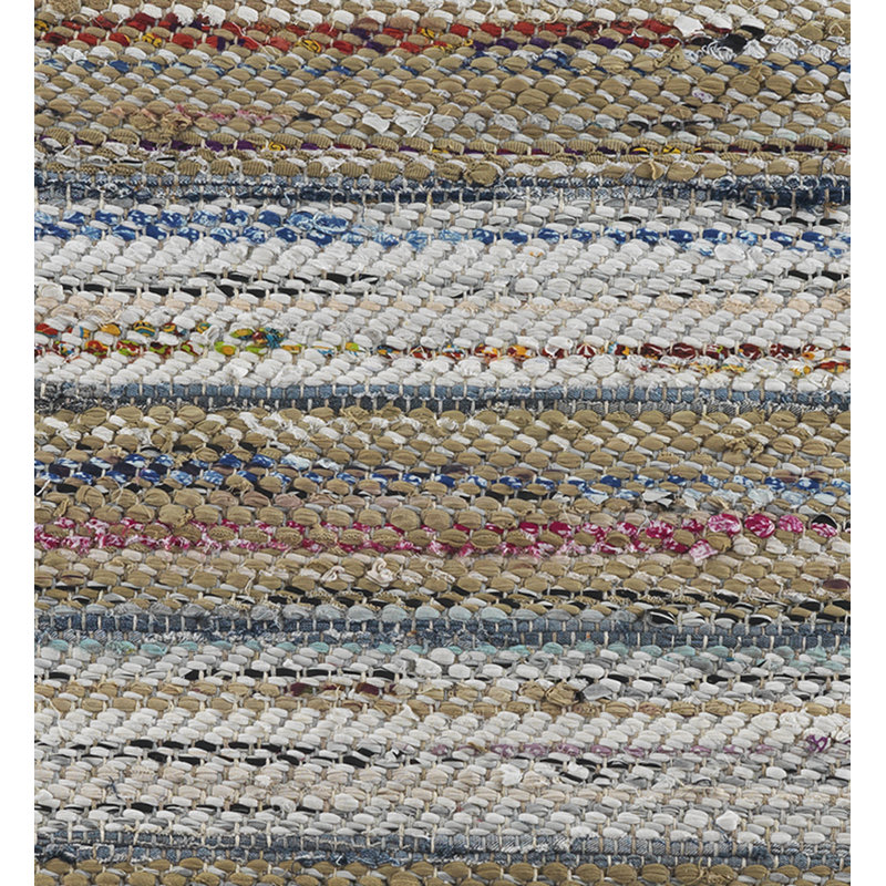 Golden Striped Square Throw Cushion
