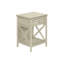 Table d'appoint, table de bout, table d'appoint, 2 niveaux, chambre à coucher, table de chevet, lampe, tiroir de rangement, placage blanc antique, transitionnel-1671272926