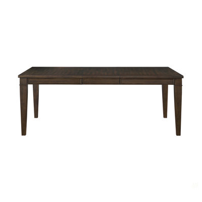 Table de salle à manger brun foncé 1Pc avec rallonge séparée