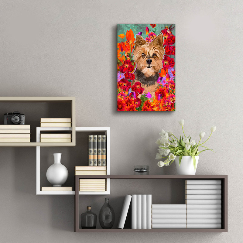  «River of Poppies» par Thatgrubgirl, art mural en verre acrylique, 16 po x 24 po, H 24 po x l 16 po