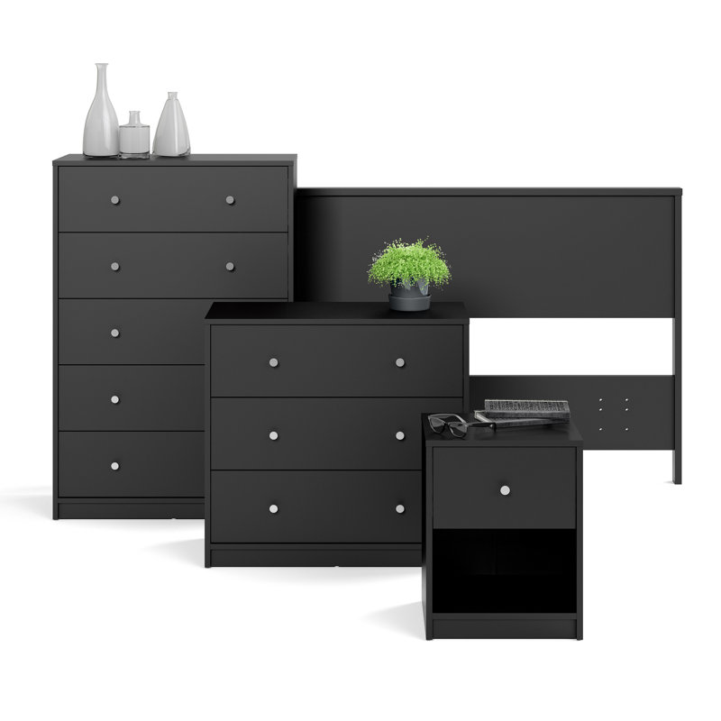 Gott Manufactured Wood Bedside Table, Black