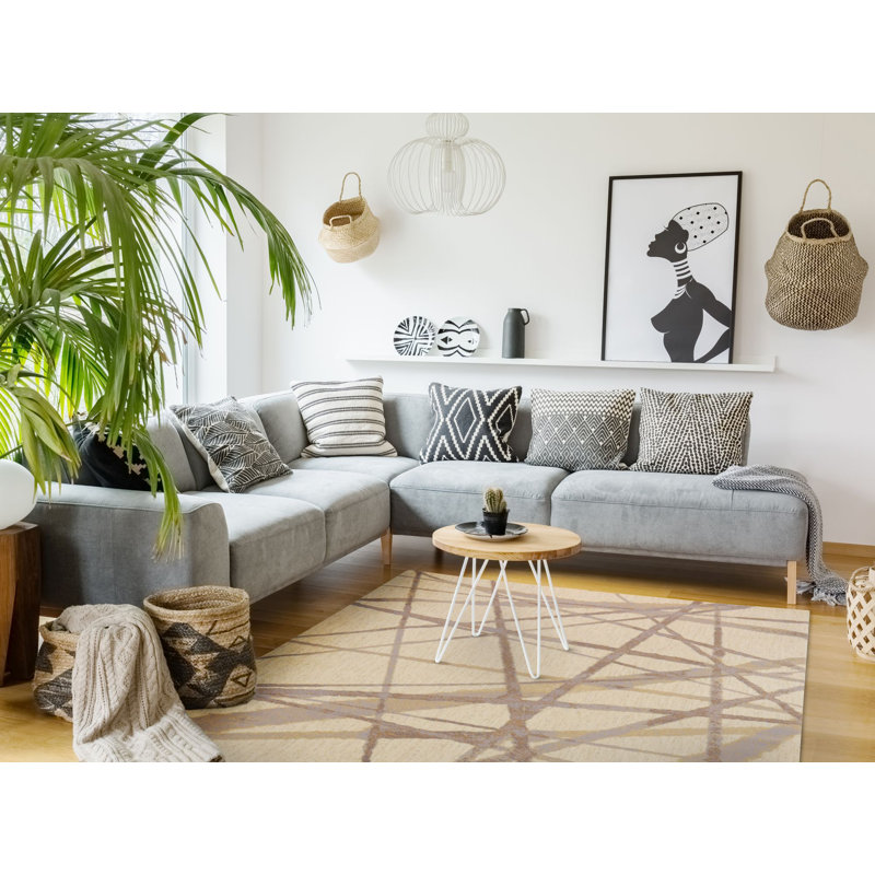 Sticks Geometric Area Rug, Rectangle 133 x 180cm