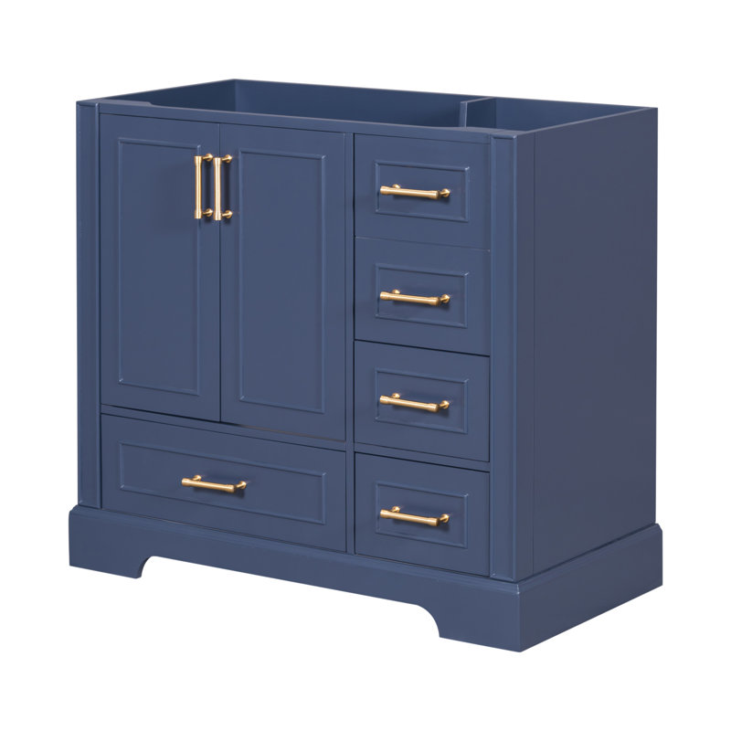 Base de meuble-lavabo simple 17,8 po seulement, Bleu marine
