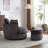 41"W Crescent Upholstered Velvet Swivel Accent Chair-1973100016