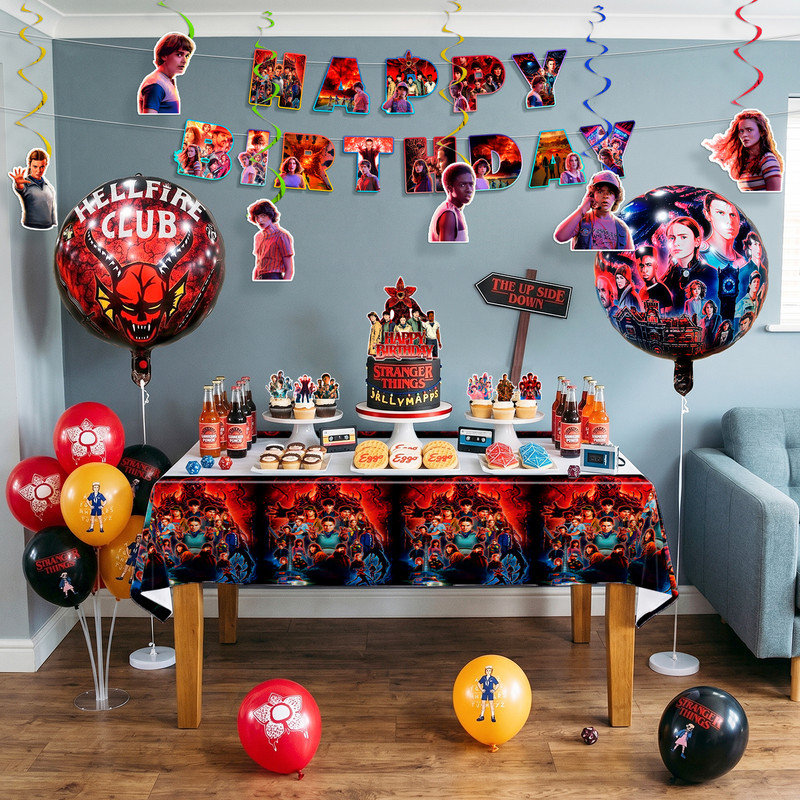 47 Pcs Stranger Things Birthday Party  Decor Supplies, Stranger Things Party Decorations for Kids Set