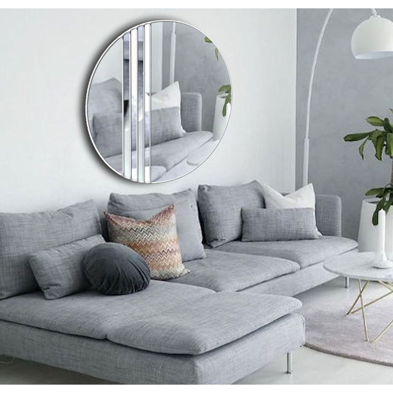 Maegan Flat Wall Mirror, Silver