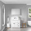 Armoire pour miroir de salle de bain l 36 po x H 26 po, style biseauté, compartiment intérieur spacieux, vue, charnière de porte, bois d'ingénierie, armoire blanche avec miroir, rangement abondant, fonction disque dur transparent, robuste