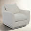 Fauteuil d'appoint rembourré en chenille entièrement pivotant à 360 °-1208922679