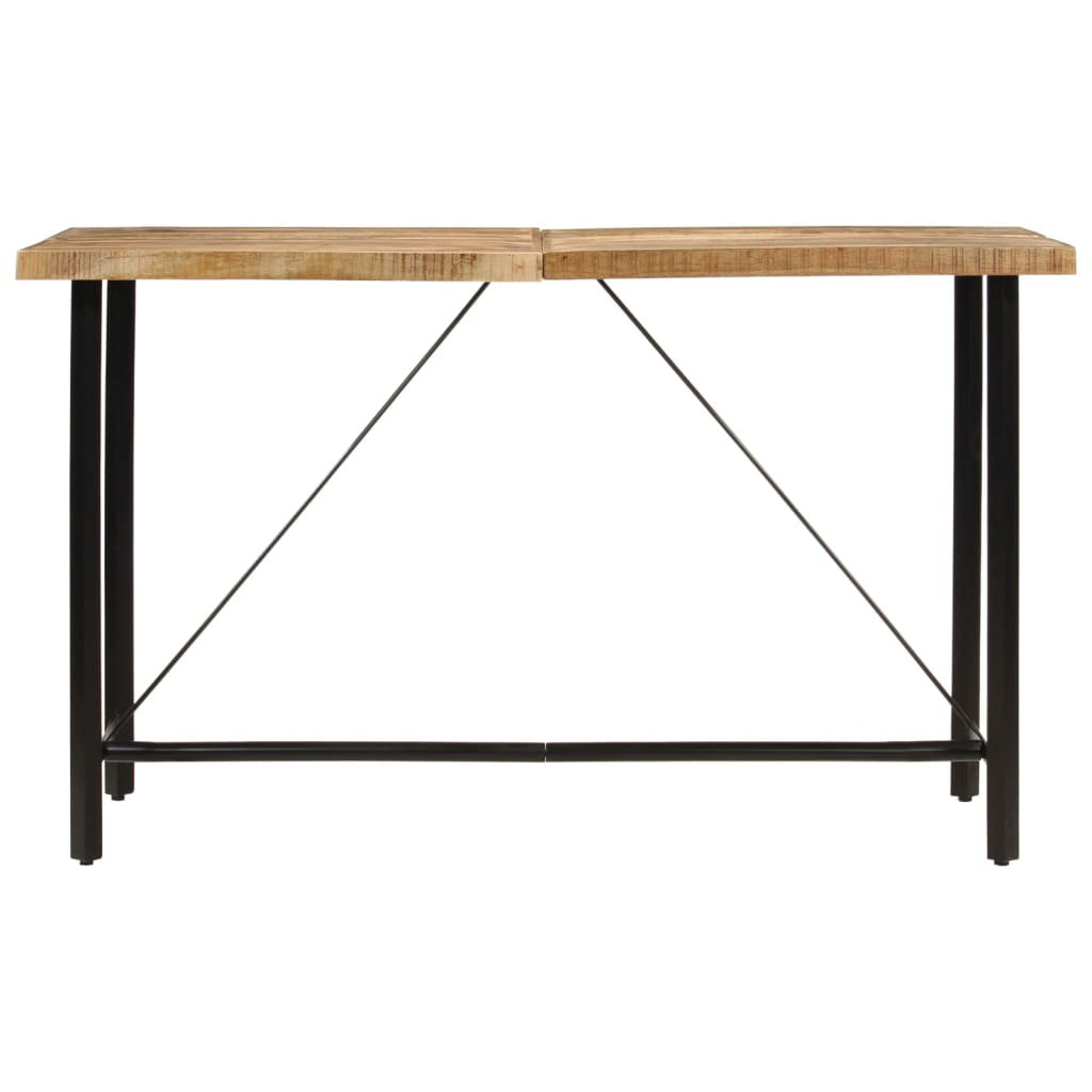 Millwood Pines Calabresi Solid Wood Top Metal Base Dining Table | Wayfair