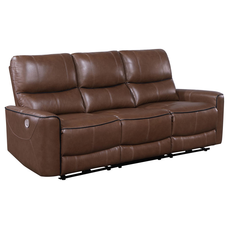 Canapé inclinable électrique Spruill brun selle