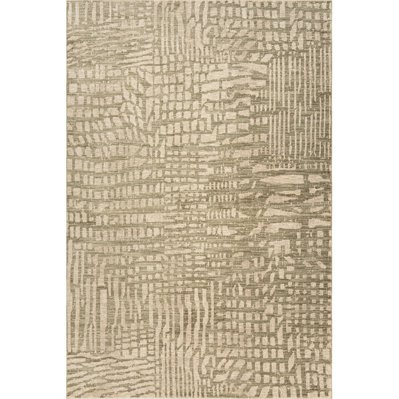  Thalira Modern Animal Print Area Rug, Beige, Rectangle 9' x 12'