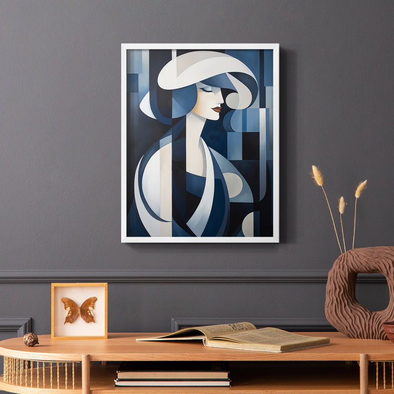 WOMEN Series LI - reproduction encadrée de qualité supérieure - prête à être accrochée - aucun clou requis, Blanc