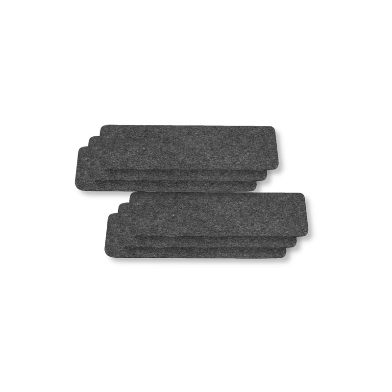 Tapis de sol en vinyle pour animaux 12 po x 20 po G-Floor Drip & Dry (paquet de 6), Gris