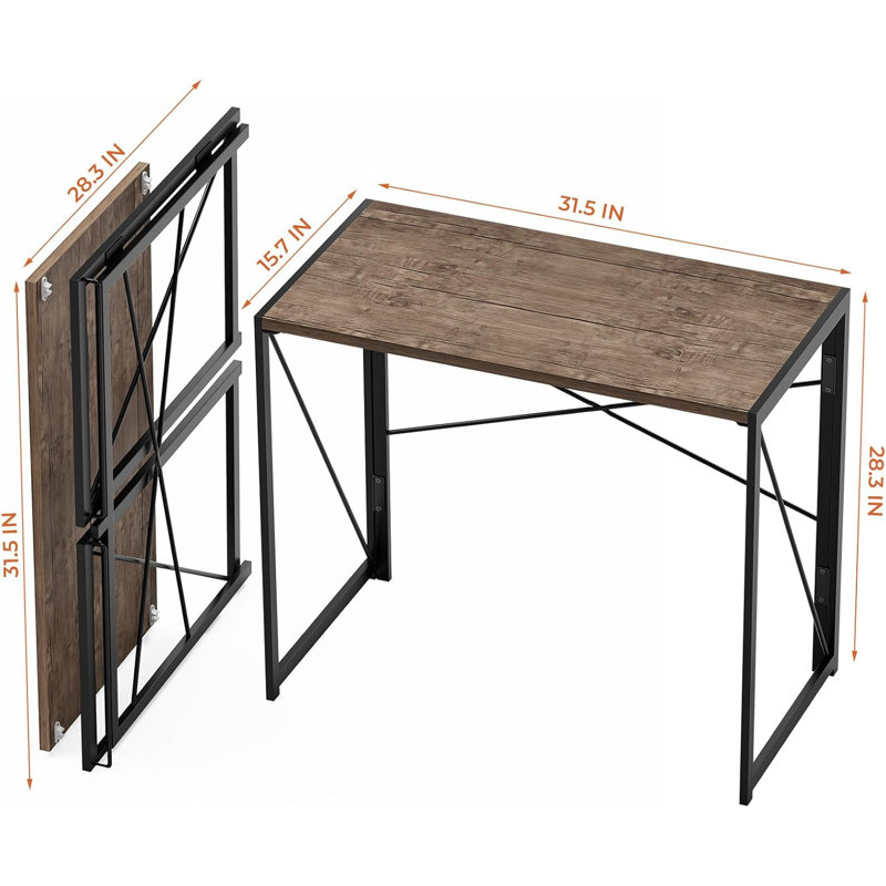 Small Folding Desk 31.5 inch Foldable Computer Desks