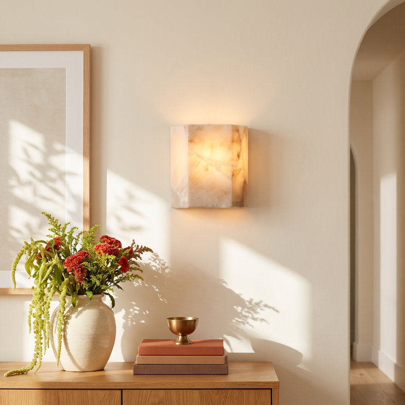 Susannah Stainless Steel Flush Mounted Sconce, White