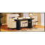 Console de style campagnard industriel de 63 pouces avec conception triangulaire inversée, étroite et durable pour l'entrée et le couloir, finition grain de bois noir