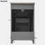 Petite armoire de comptoir moderne de 20 pouces avec lavabo en céramique, grand espace de rangement et 1 porte à fermeture en douceur