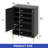 Sleek 5-tier Steel Shoe Cabinet With Magnetic Doors