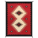 Tapis rectangulaire en laine tissé à plat 6 pi x 8 pi 10 po Tuscany