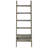 Wooden Blanket Ladder Rack, Farmhouse Gray Towel Holder with Storage Shelf and Magazine Organizer