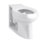 Anglesey® Floor-Mounted Wall-Outlet 1.6 GPF Flushometer Valve Elongated Bowl with Integral Seat and Rear Inlet, Antimicrobial