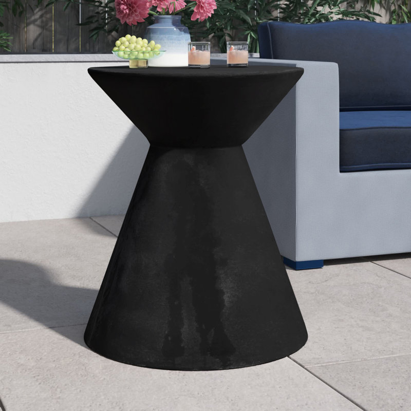 Table d'appoint en plastique Ledger, Noir