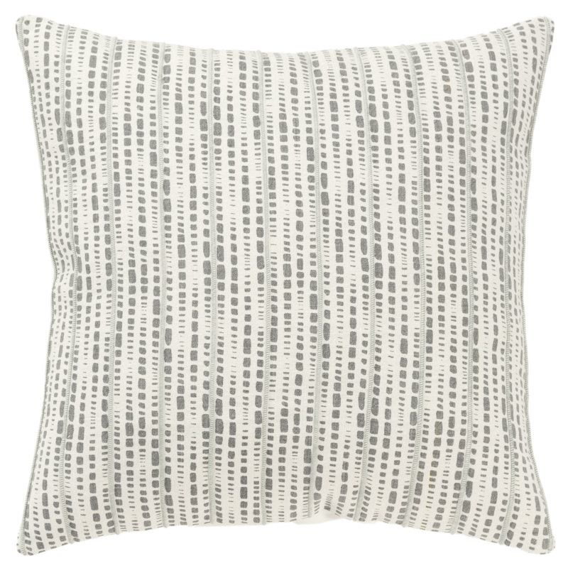 Fleurine Throw Pillow, Ivory/Grey