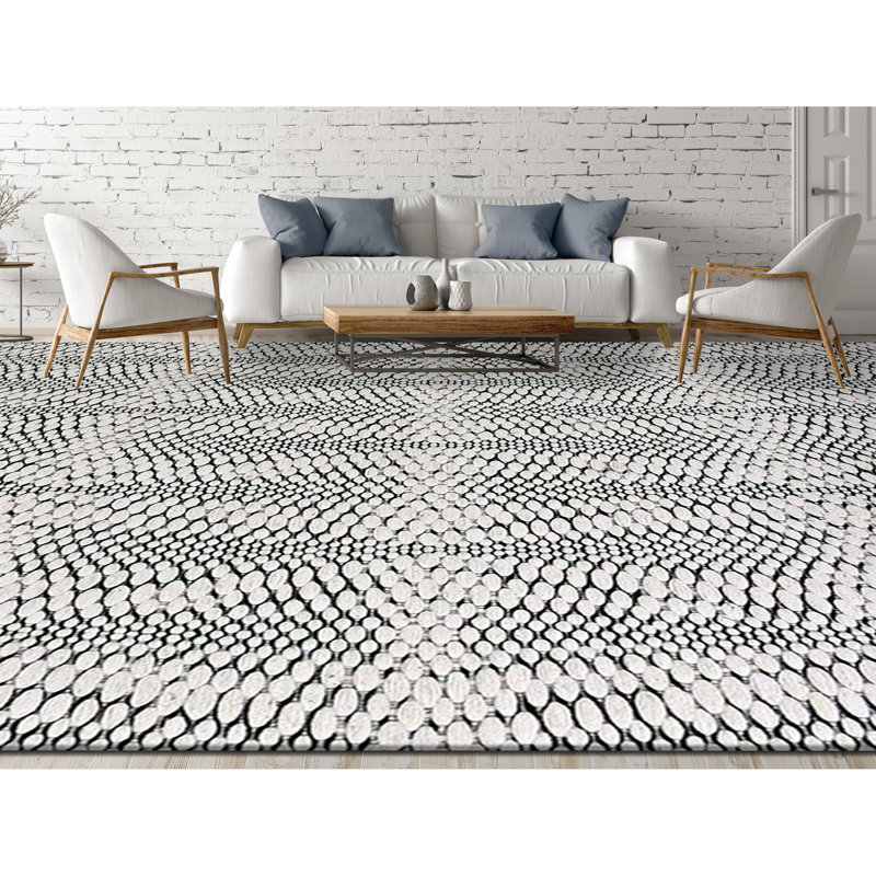 Wool Moroccan Area Rug, Rectangle 6' x 9'