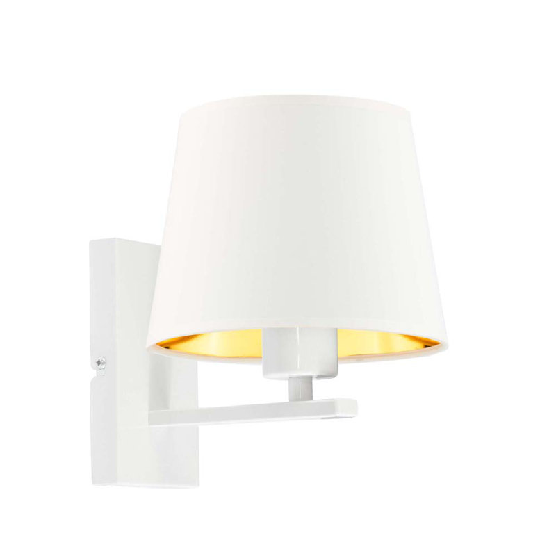Eaddie Swing Arm Sconce, White, White