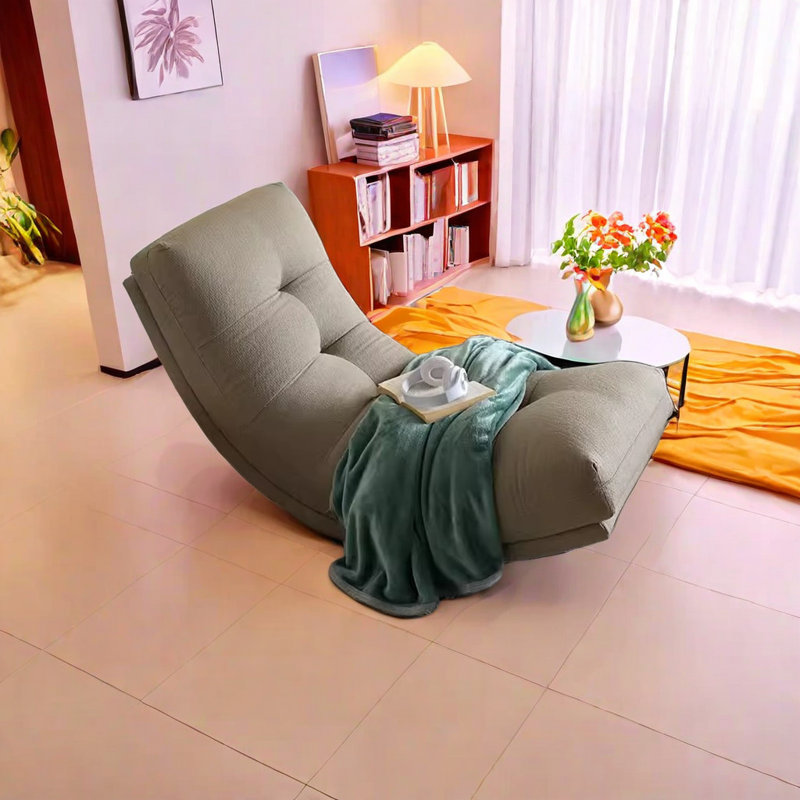 Chaise berçante Moon, Café crème