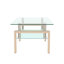 Table basse rectangulaire en verre, tables d'appoint modernes modernes de table basse pour les meubles de salon