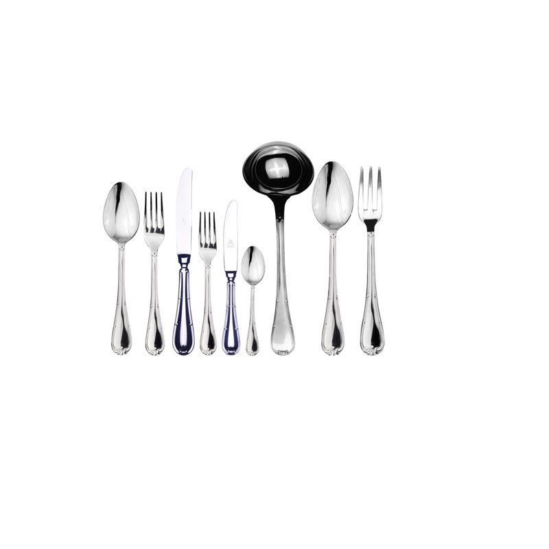 Ensemble de couverts Raffaello avec couteaux H / H - 75 pièces - Acier inoxydable