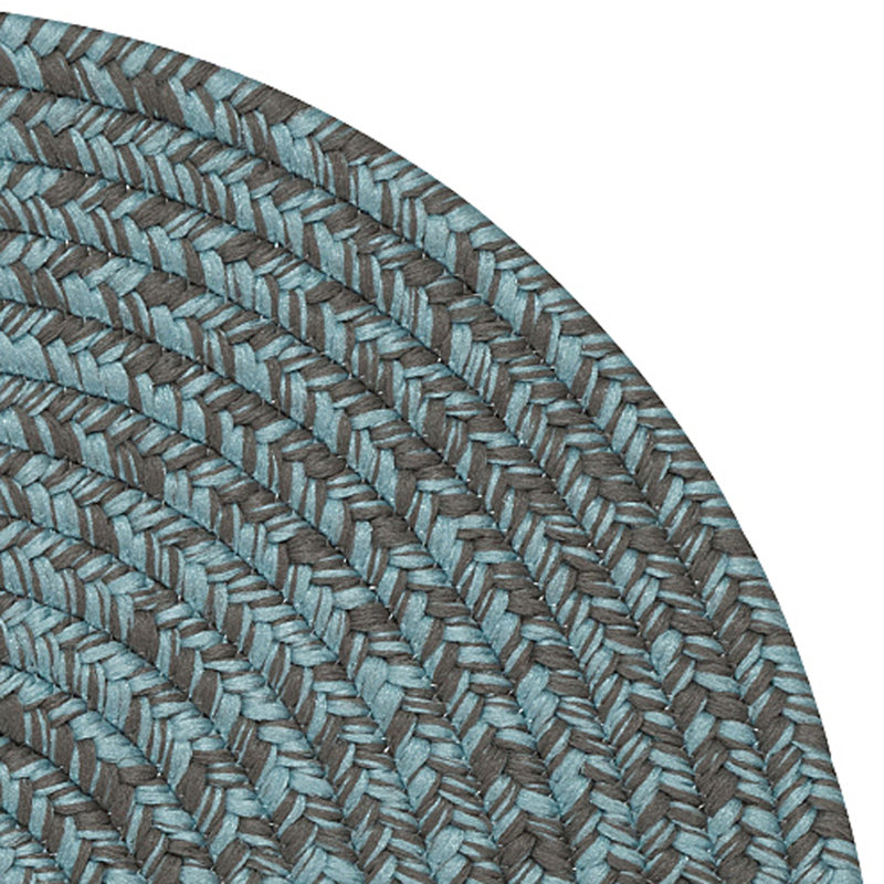 Tapis réversible intérieur / extérieur Futur Tense - bleu gris, Ovale 6 pi x 8 pi