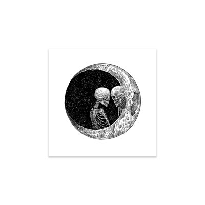 To To Moon and Back White par Junaid Mortimer - impression sans cadre