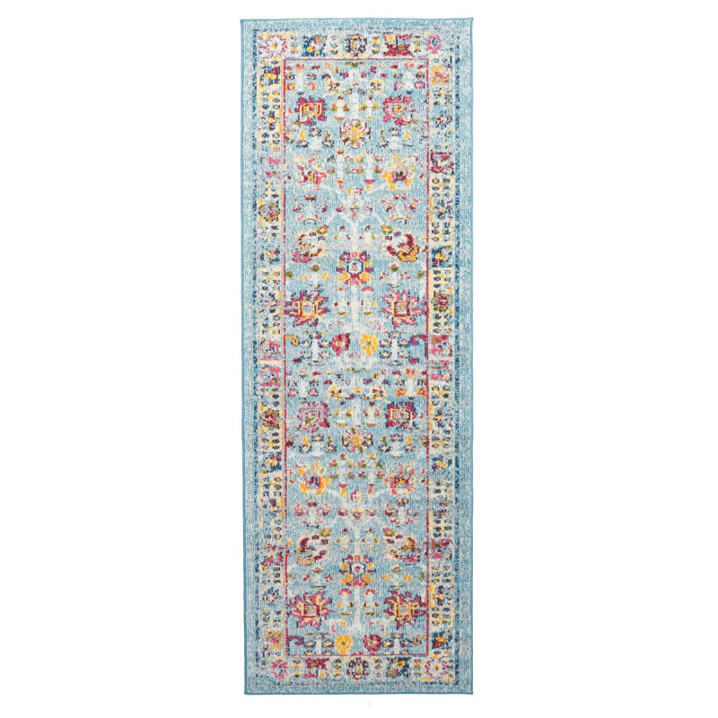 Jasmine Blue Rug 2'8" x 8'2", Runner 2'8" x 8'2"