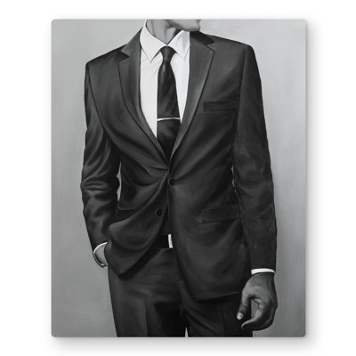Man in a Great Costume - Black Clothes Metal Print for Home Decor