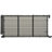 Grey Outdoor Grill Cart With Lockable Wheels, Steel Structure, Extended Table, Foldable Design, Multiple Storage Spaces, Wine Bottle Holder Exterior, - Wood Tabletop, Spice , Glass Holder,