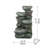 19x15x31.5" Indoor Outdoor Stone Water Fountain,  4-Tier Polyresin Cascading Rock Bowl Freestanding Fountain with LED Ligh