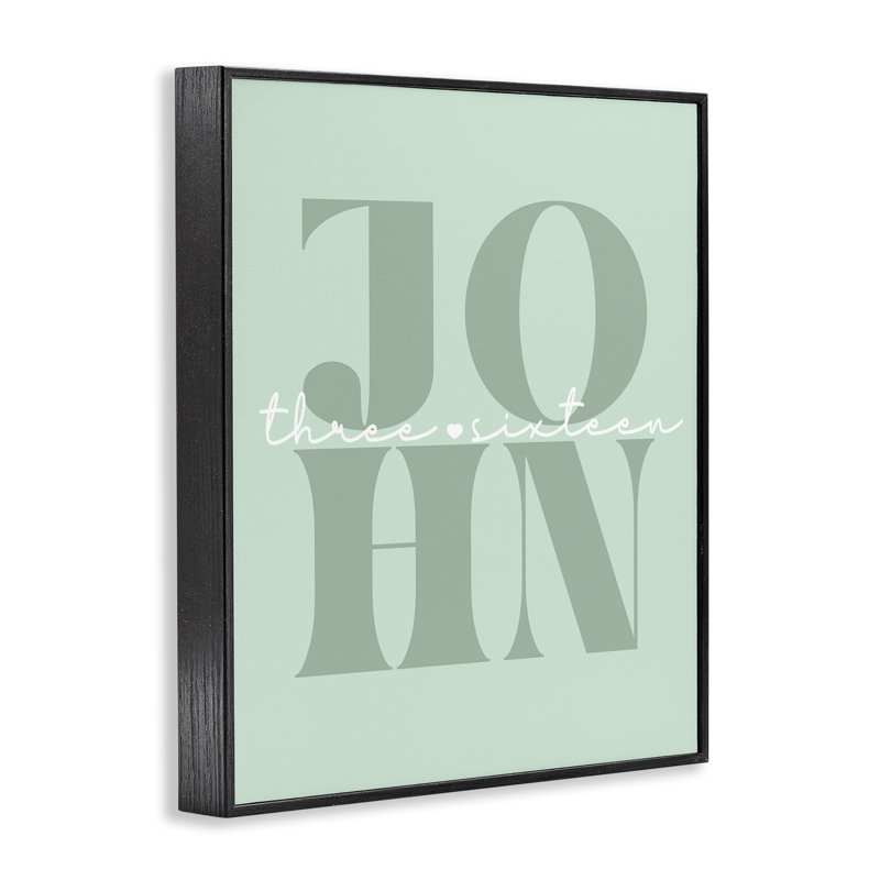  John Proverb sur vert, estampe numérique par Daphne Polselli, H 14 po x l 11 po, Giclée encadrée noir minuit