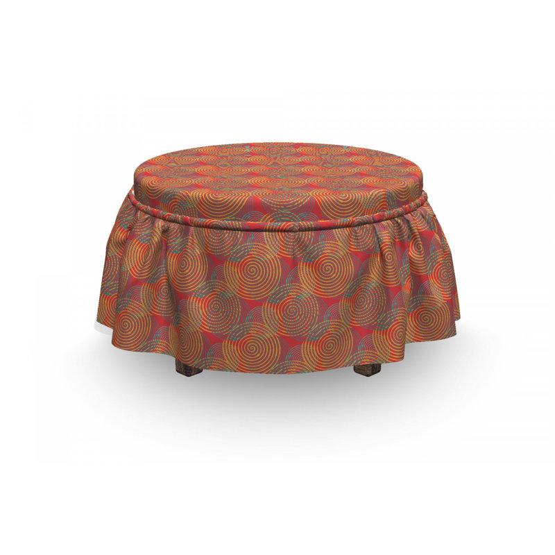 Housse pour de repose-pieds en toile spirale