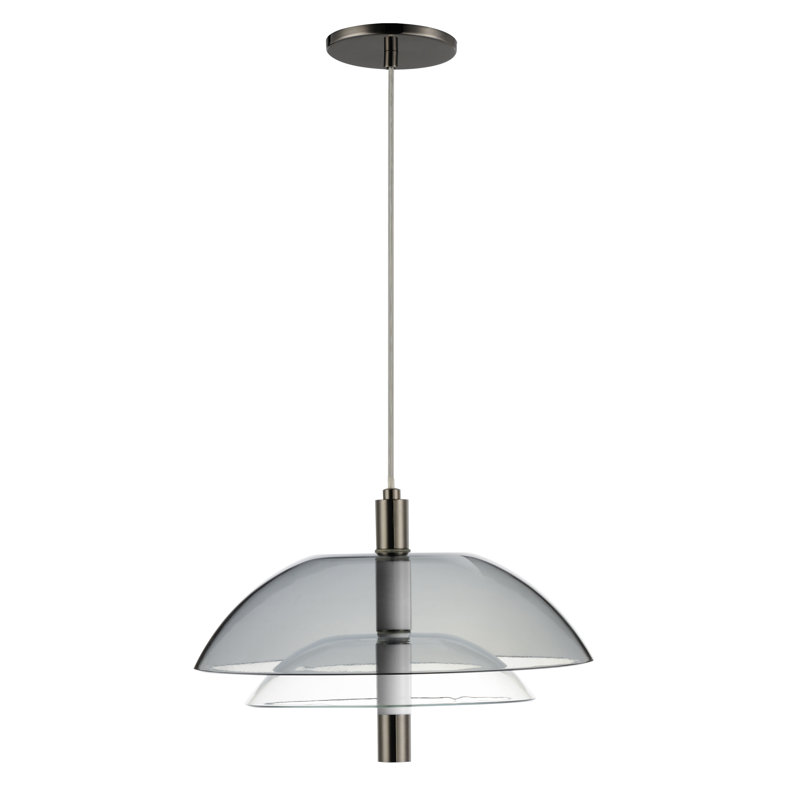 Arya 2 - Light LED Pendant, Black Chrome, Emerald Green/Clear