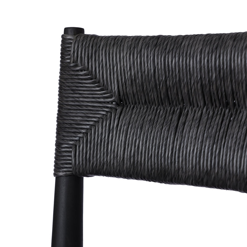 Lomas Outdoor Dining Side Chair, Black