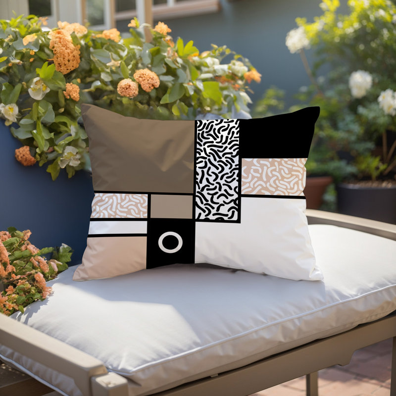 Coussin lombaire réversible intérieur / extérieur Plexa, Rectangle H 14 po x l 20 po