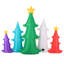 9 pi. Arbre de Noël coloré gonflable