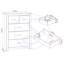 Henryville 80 cm W Chest of 5 Drawers-652133116