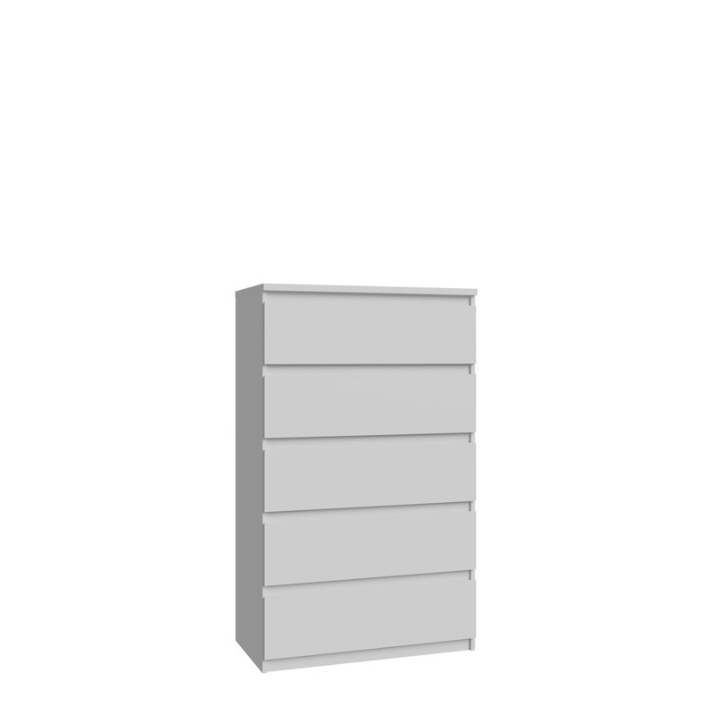 Priyaka 5 - Drawer Rectangle Accent Chest, White