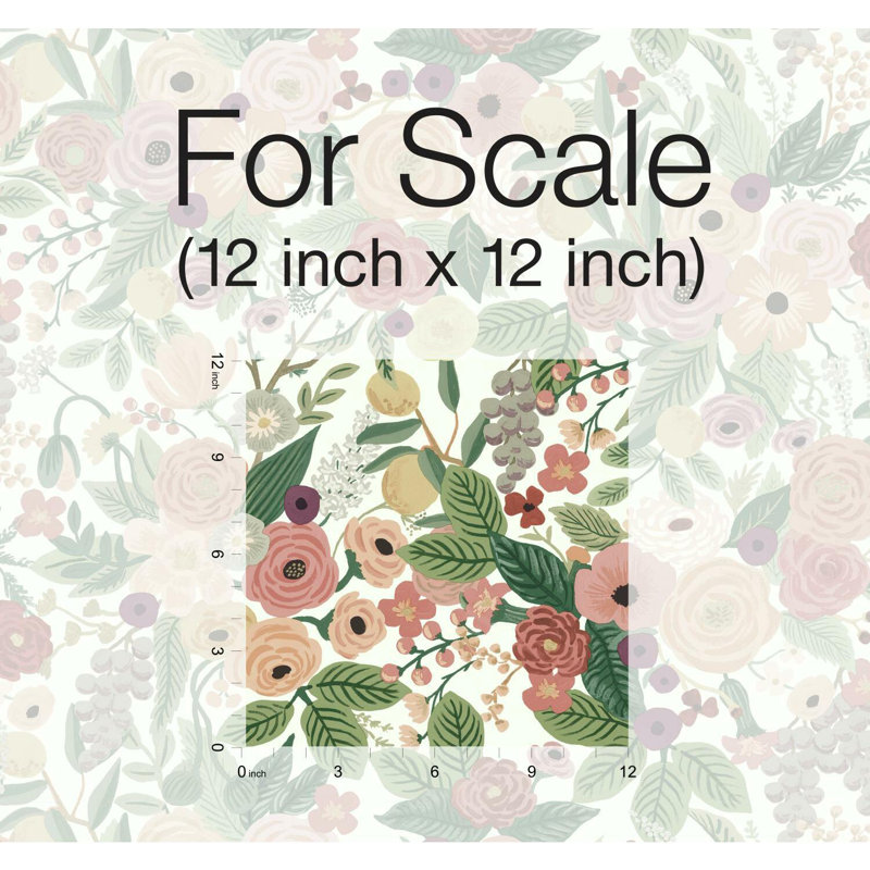 Garden Party 27' x 27" Wallpaper Roll, Burgundy