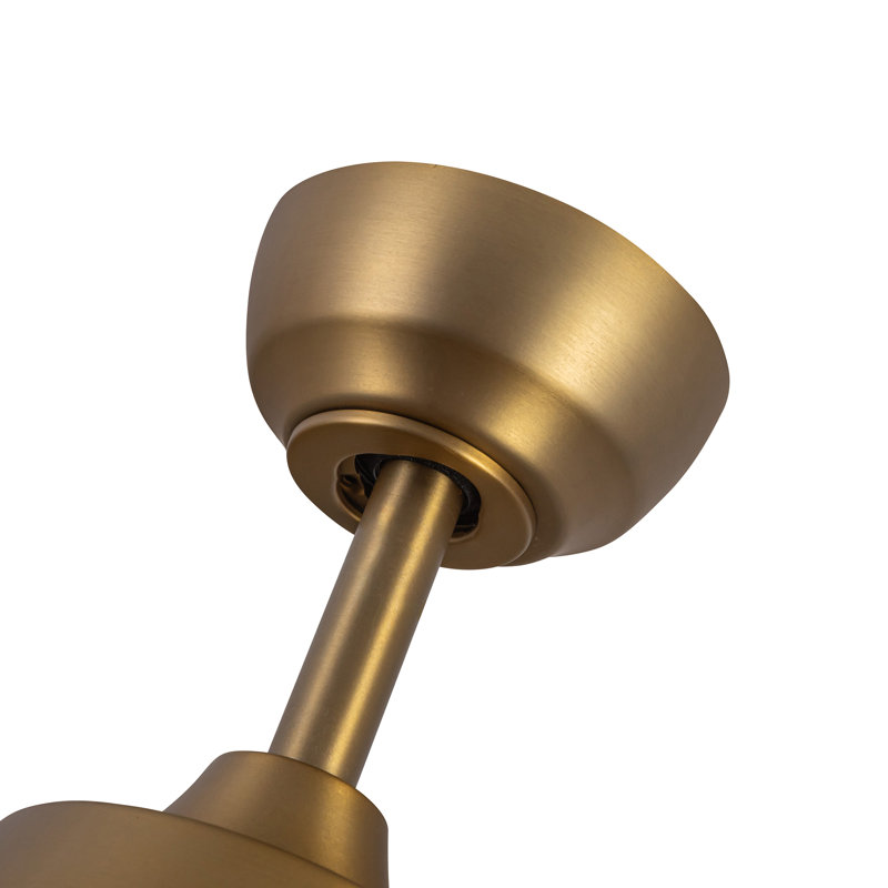 Thalia Smart LED Downrod Ceiling Fan, Matte Black, Brushed Gold