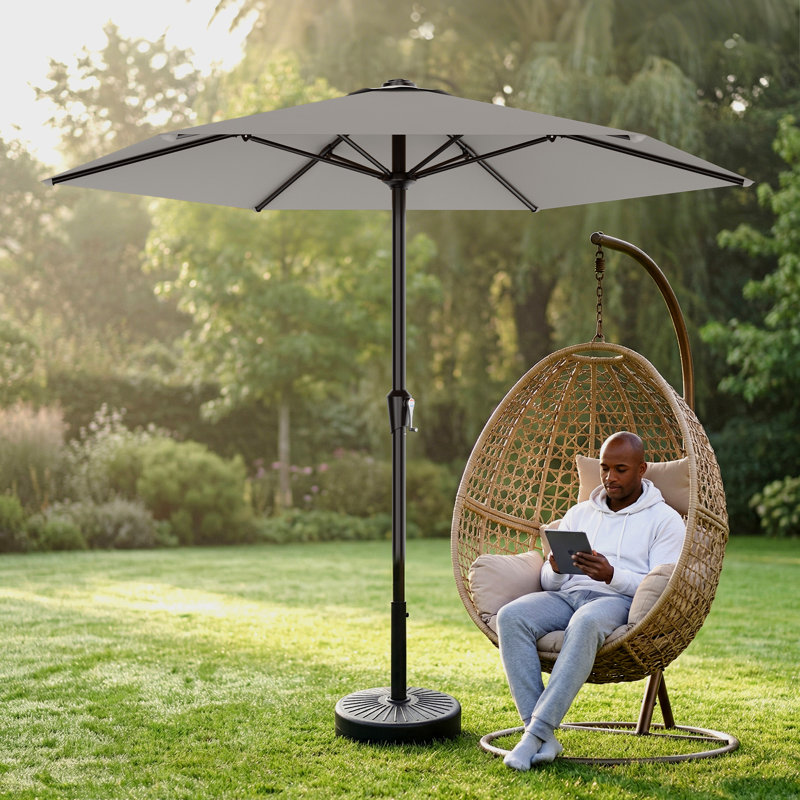  Parasol de marché 9 pi , Gris clair
