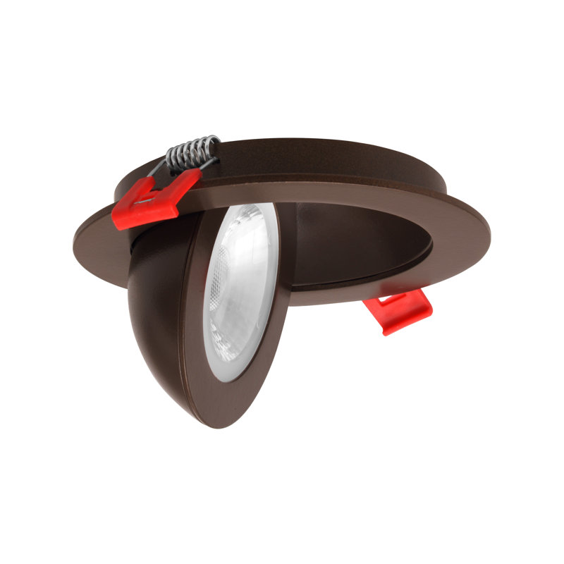Ensemble de luminaires encastrés sans fil à DEL sélectionnables 4 po DGF43, Bronze huilé